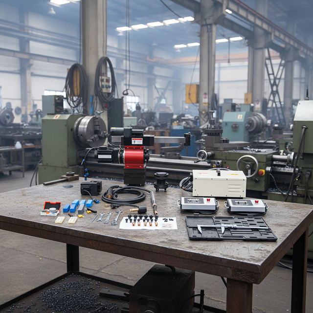 Outer Shaft Cutting Machine  Portable Outer Circle Turning Machine for Shaft Bearing Seat Repair and External Surface Processing