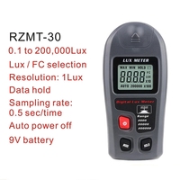 Luxmètre numérique à écran LCD, Lux mètre 0 ~ 200,000Lux, pour la photographie luxmètre, testeur photomètre