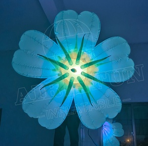 1,5 m/2M/3m decoración de fiesta globo de flores de interior Flor de lirio inflable rosa con luz Led - Product Image 3