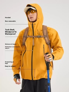<span class=keywords><strong>Chaqueta</strong></span> de carcasa dura profesional para exteriores para todo tipo de clima, chaquetas impermeables ligeras para montañismo para hombres y mujeres - Product Image 4