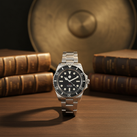 Montre automatique mécanique pour homme, en titane de haute qualité, verre saphir, étanche 20 ATM, avec valve d'évacuation d'hélium, personnalisable, vente en gros