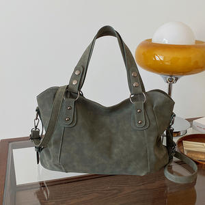 Bolso Tote Casual de Lujo para Mujer, Color Sólido, Capacidad de 1-1.9L, Forro de PU, Patrón Geométrico, Cierre de Cremallera y Broche - Product Image 2