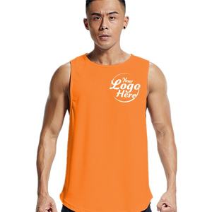 Trendy Men's <b>Tank</b> <b>Tops</b> Customized <b>Loose</b> Style Hip Hop Street Vest Solid Color with Comfortable Breathability Regular Vest - Product Image 1