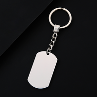 Ensemble de porte-clés en métal vierge Ywyougang, 7 formes, porte-clés plaqué argent pour gravure laser personnalisée, cadeau