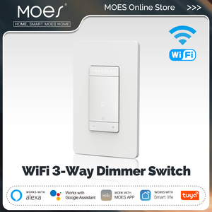 MOES Tuya Star RingWiFi米国スマート調光スイッチ<span class=keywords><strong>3Way</strong></span>接地デザイン安全アプリリモコンAlexa Google Home - Product Image 2