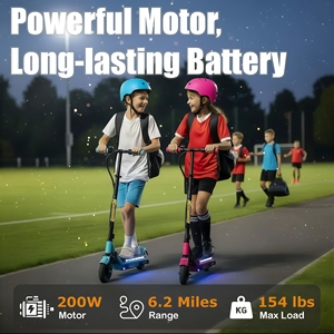 Envío Rápido en EE. UU. Patinete Eléctrico para Niños 24V 200W con Motor sin Escobillas/Motor de Cubo, Patinete Eléctrico Infantil con Marco de Acero y Plataforma de Plástico - Product Image 4
