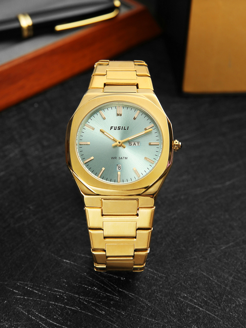 Wholesale Gold Luxury Stainless Steel Sport Luminous Calendar 38mm Simple Mens Quartz Watch