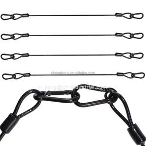 Câble de sécurité en acier inoxydable tressé à extrémité de boucle enduit de PVC - Product Image 1