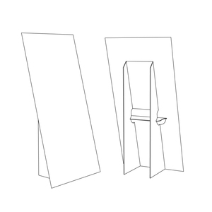 Custom Coroplast or <strong>Cardboard</strong> Easel Standee <strong>Counter</strong> <strong>Top</strong> Advertising Display <strong>Small</strong> - Product Image 2