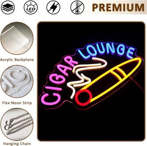 Acrylique Cigar Lounge Enseigne Au Néon pour Home Business Art Decor Salle De Réception Man Cave Smoke Shops Bar Party Store - Product Image 4