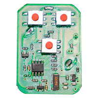 Télécommande universelle 2+1 boutons 433 MHz sans fil Ampère pour porte de garage et verrouillage de parking