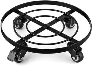 Maceta de Metal rodante para jardín y Patio, soporte de estante con rueda de rodillo giratoria, para plantas, Caddy, carrito, posavasos - Product Image 2