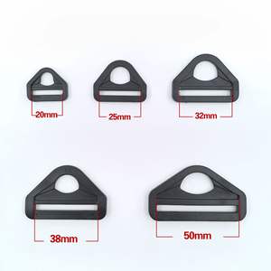 Fourniture ponctuelle de boucle en plastique en forme de D ligne boucle de réglage de la police demi-cercle boucle de suspension solide à cinq angles creux - Product Image 1