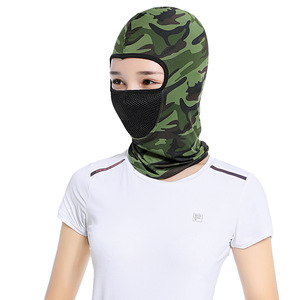 Couvre-chef en maille pour cyclisme, Lycra, soie glacée, protection solaire, masque facial respirant, unisexe, pour l'extérieur, toutes saisons - Product Image 3