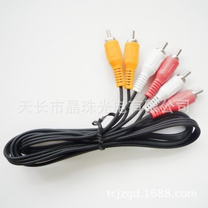 3Rca ถึง 3Rca สายโลตัสสีต่างกัน สายสัญญาณภาพและเสียงสำหรับกล่องรับสัญญาณ เครื่องเล่นดีวีดี การเชื่อมต่อทีวี - Product Image 1