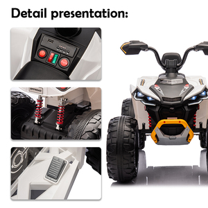 Kids 12V Ride-on Car 4 <b>Wheels</b> <b>Plastic</b> for Boys and Girls 2 to 7 Years Old - Product Image 3