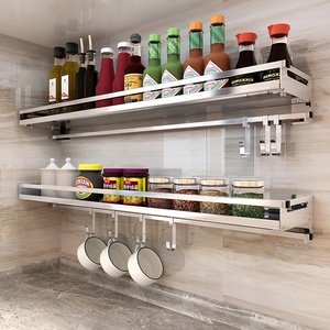 Ménage cuisine étagère murale conseil carré <span class=keywords><strong>Tube</strong></span> étagère meilleure vente 304 supports de stockage en acier inoxydable et supports simples personnalisés - Product Image 2