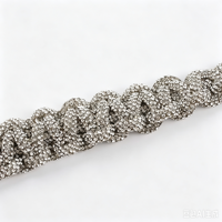 Chaîne de taille tressée en strass pour femme, ceinture scintillante en cristal réglable avec pompon et perles, accessoires pour robe et jupe