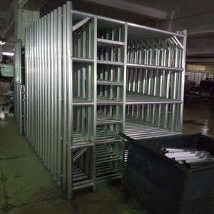 Échafaudage mural de Guangzhou avec revêtement en poudre 1219, échafaudage de passage pour maçon, fabricant d'échafaudages à cadre d'échelle en acier Q235 - Product Image 3