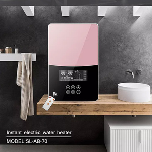 Chauffe-<span class=keywords><strong>eau</strong></span> électrique de conception nouvelle, en acier inoxydable, étanche IPX4, LED, portable, mural, chauffage rapide, <span class=keywords><strong>pour</strong></span> salle de bain, usage domestique - Product Image 5
