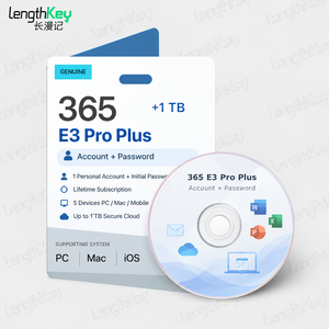Entrega Digital Instantánea, Cuenta y Contraseña de 365 E3 con 1 TB de Almacenamiento en la Nube de <span class=keywords><strong>OneDrive</strong></span>, Suite Completa de <span class=keywords><strong>Office</strong></span>, Acceso de por Vida para PC/Mac - Product Image 1