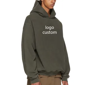 Hot Sales Mens Non Drawstring Hooded Sweatshirt Custom Men's Cotton Sweatshirts Plain Vintage Hoodies