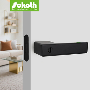 Moderner Privatsphäre-Türgriff mit Schließzylinder Verdeckter Schlüssel Zinklegierung Innentürknauf für Schlafzimmer Apartment Hotel - Product Image 1