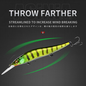 ASINIA-Leurre de pêche professionnel, appât artificiel <span class=keywords><strong>pour</strong></span> brochet et bar, 110mm, 14g, 1.8m, SP - Product Image 5