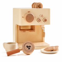 Ensemble de jouets en bois pour machine à café, pour jeux de rôle en cuisine pour enfants
