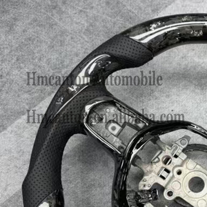 Volant de voiture en cuir perforé personnalisé, en fibre de carbone forgée, best-seller, pour Honda Civic 11e génération - Product Image 6