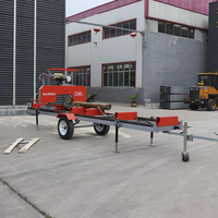 Petite scierie à ruban portative pour couper des bûches de bois, scierie à ruban portative diesel, machine à scierie à ruban