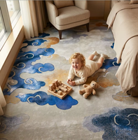 Tapis Axminster à motif nuage chinois bleu marine pour salle de bal d'hôtel et espace événementiel de luxe