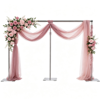 Arche de fleurs réglable en alliage d'aluminium pour mur floral de mariage, avec rideau en mousseline extensible, de l'usine source RHD