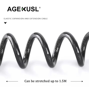 Cadena <span class=keywords><strong>Antirrobo</strong></span> para Motocicleta y Bicicleta AGEKUSL, Candado de Seguridad con Contraseña de 4 Dígitos, Cable de Alambre Plegable y Portátil - Product Image 5