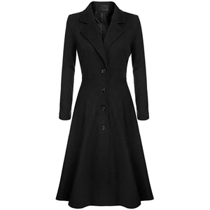 Nuevo Abrigo Tipo Gabardina Casual para Mujer, Manga Larga, Cuello Solapa, Cintura Ajustada, Corte en A, a la Moda - Product Image 3
