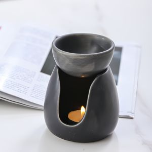 Brûleur d'encens <span class=keywords><strong>en</strong></span> céramique moderne Bougie unique Fondeur d'huile et de cire Réchauffeur Aroma Stove Diffuseur Bougie Photophore Céramique - Product Image 4