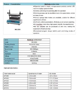 Mezclador de vórtice multitubo barato de Venta caliente de dispositivo de laboratorio de alta calidad - Product Image 2