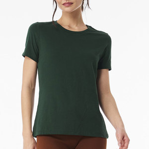 Wholesale Lightweight Quick Dry Women T <b>Shirts</b> 100%<b>Polyester</b> O Neck Customized Logo New Design Solid Color And Size For Hot Sale - Product Image 1