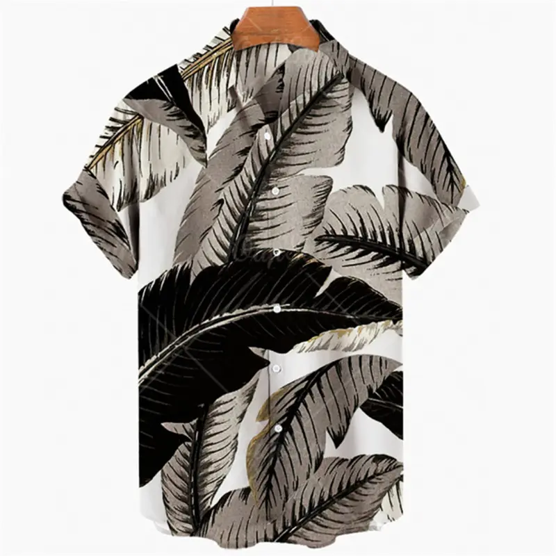 OEM/ODM hombr camisa para camicia estiva da uomo a maniche corte alla moda da spiaggia hawaiana camicie maschili Casual per gli uomini