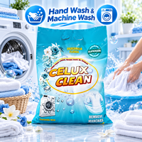 Lessive en poudre 2-en-1 3kg Nettoyage en profondeur Parfum frais Lavage à la main et en machine Étiquette OEM Savon détergent en gros