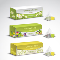 Sachets de thé pyramidaux biodégradables en fibre de maïs pour la vente en gros