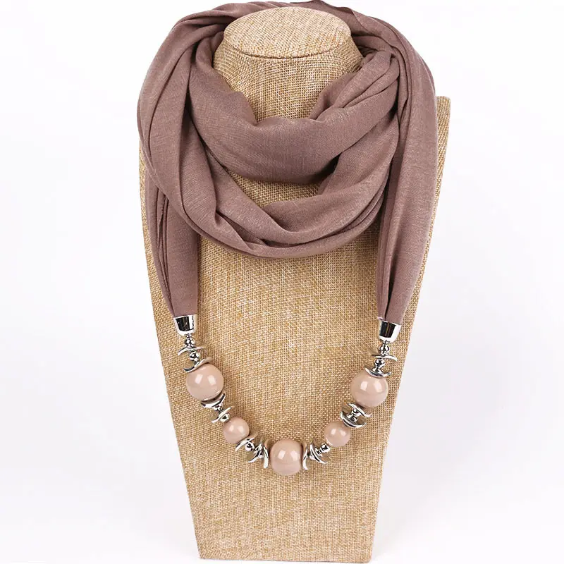 2022 Hot Selling Perlen Anhänger Schal Mode Damen Halskette Schmuck National Style Hijab
