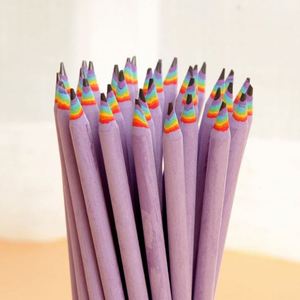 Venta Directa de Fábrica, Lápices de Colores Creativos para Niños, Logotipo Personalizable, Lápiz de Papel Arcoíris Estándar HB 2B - Product Image 4