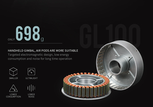 Moteur de cardan sans balais CubeMars GL100 KV10, couple de pointe 7,7 Nm, arbre creux large de 30 mm, étanche IP45 pour bras robotique PTZ de cinéma - Product Image 4