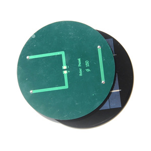 BUHESHUI 6V 円形ソーラーパネル 2W 3.7V-5V 電源システム用 丸型太陽電池 直径150MM 小型多結晶太陽光モジュール - Product Image 3