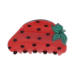 Pinzas para el pelo de acetato con estampado de frutas, bonitas pinzas para el pelo con diseño de tablero de ajedrez y tiburón, y pinzas para el pelo con patrones mixtos de frutas para mujer - Product Image 6