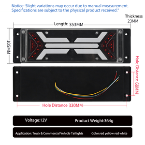 Đèn hậu <span class=keywords><strong>LED</strong></span> xe tải 12V, đèn phanh, đèn xi nhan tuần tự - Product Image 6