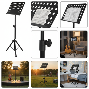 Soporte para Partituras de Metal/Aleación de Aluminio Ajustable, Clásico y Duradero, Venta al por Mayor, Xinxiang XM-501 - Product Image 3