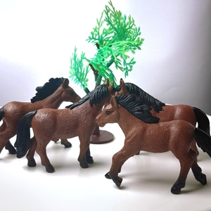 100 Piezas de Miniaturas de Caballos para Decoración de Jardín, Paisajismo, Manualidades, Simulación de Micro Paisaje, Granja Creativa - Product Image 1