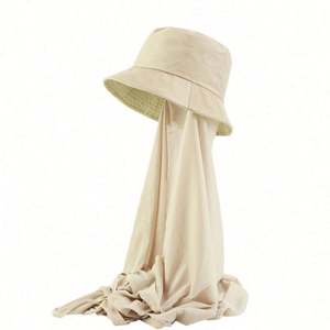 Chapeau Bob Gathertop en Coton Uni avec Logo Personnalisé pour Femme, Protection Solaire Extérieure, Vente en Gros - Product Image 5